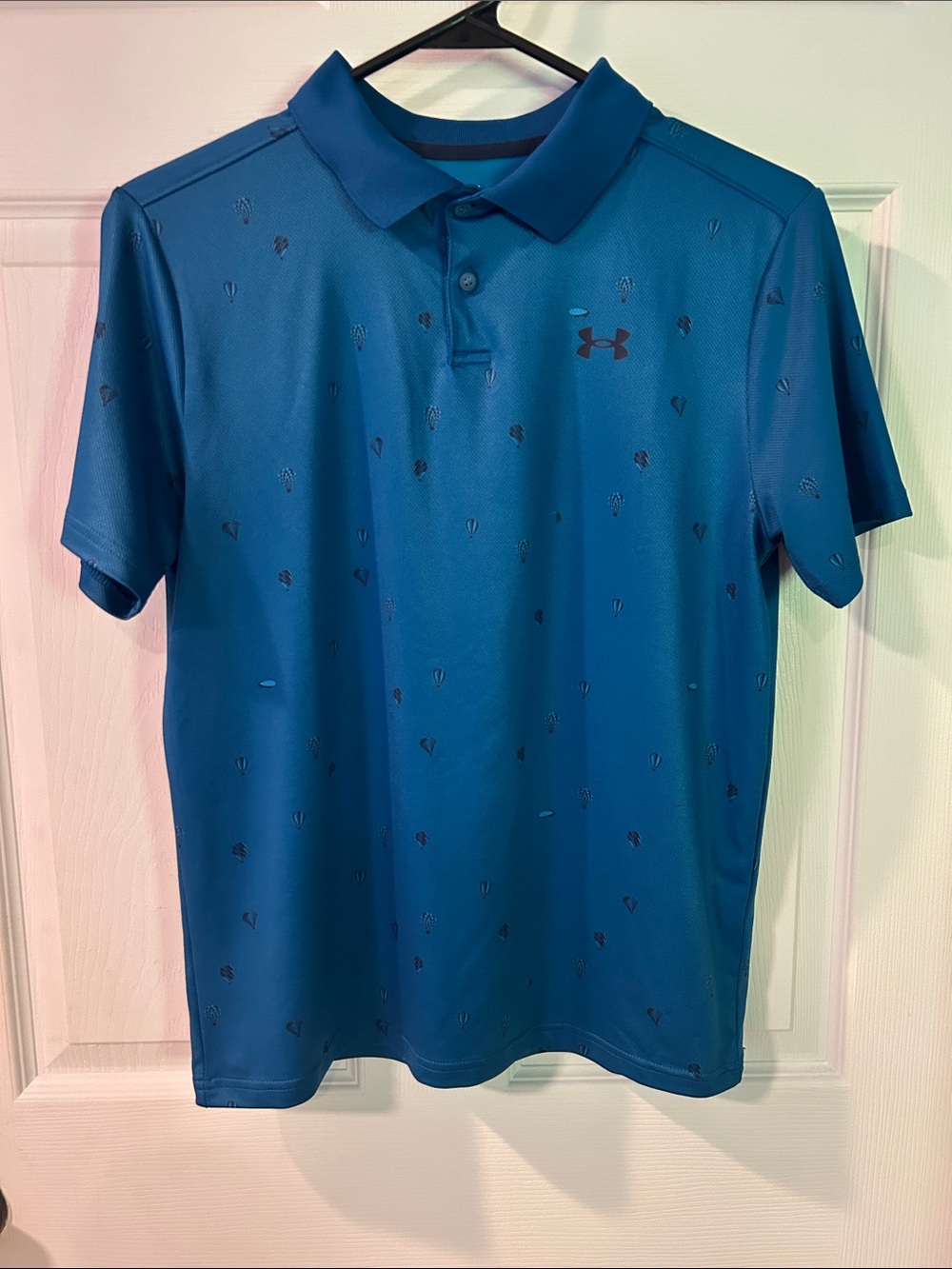 Under Armour Boys Blue Short-Sleeve Polo